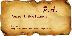 Poszert Adelgunda névjegykártya